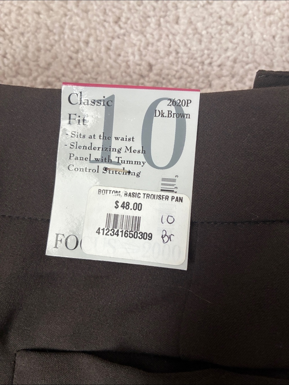 New Dark Brown Women's Wide-Leg Dress Pants slacks size 10 - Picture 5 of 6